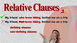 Simple & Quick Upper Intermediate English grammar: Relative clauses B2/B2  📘🚀 level! clauses