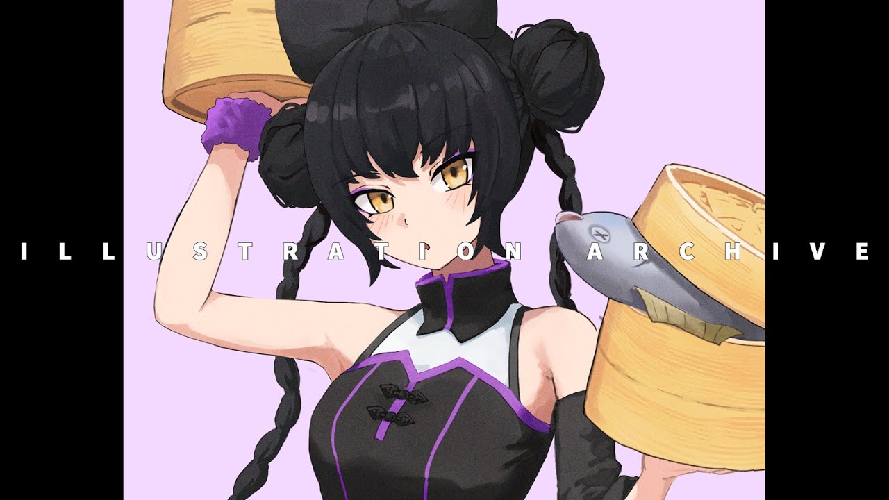 イラストアーカイブ】RWBY ブレイク・ベラドンナ チャイナドレス ver
