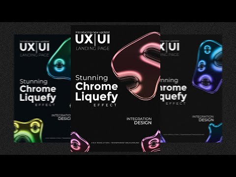 Photoshop Tutorial: How to create stunning chrome liquefy effect poster