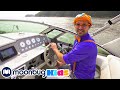 Blippi explores a boat  cars trucks  vehicles cartoon  moonbug kids