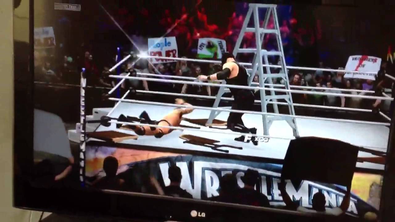 Ladder chokeslam through a table (replays) YouTube