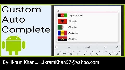 Suggestion using AutoCompleteTextView in Android | Android Tutorial for Beginners in Urdu