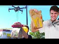 Ordering FAST FOOD With A DRONE From Home