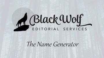 Tips and Tricks for Scrivener E7: The Name Generator