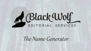 Tips and Tricks for Scrivener E7: The Name Generator