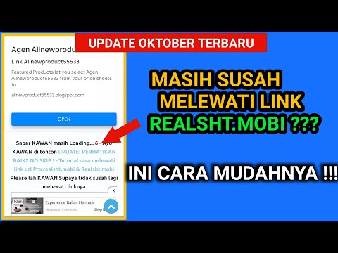 Last Update Oktober - Tutorial cara melewati link url Pro.realsht.mobi & Realsht.mobi