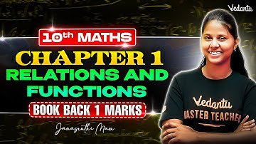10th Maths | CH 1 Relations and Functions - Book Back 1 Mark | State Board | Janasruthi Ma