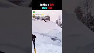 Ranking of Epic Snow Fails