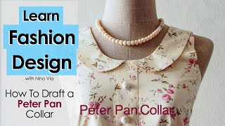 How To Draft A Peter Pan Collar ~ Learn Fashion Design Online ~ Study Pattern Making And Designing.