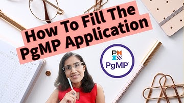 How to fill out the PgMP application?