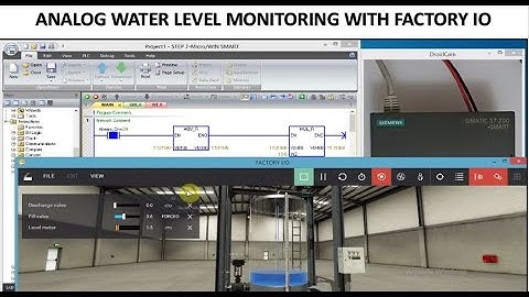 ANALOG WATER LEVEL MONITORING WITH FACTORY IO AND SIEMENS S7200 SMART:::: WATER LEVEL MEASURING