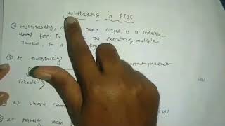 Multitasking in Real Time Operating Systems