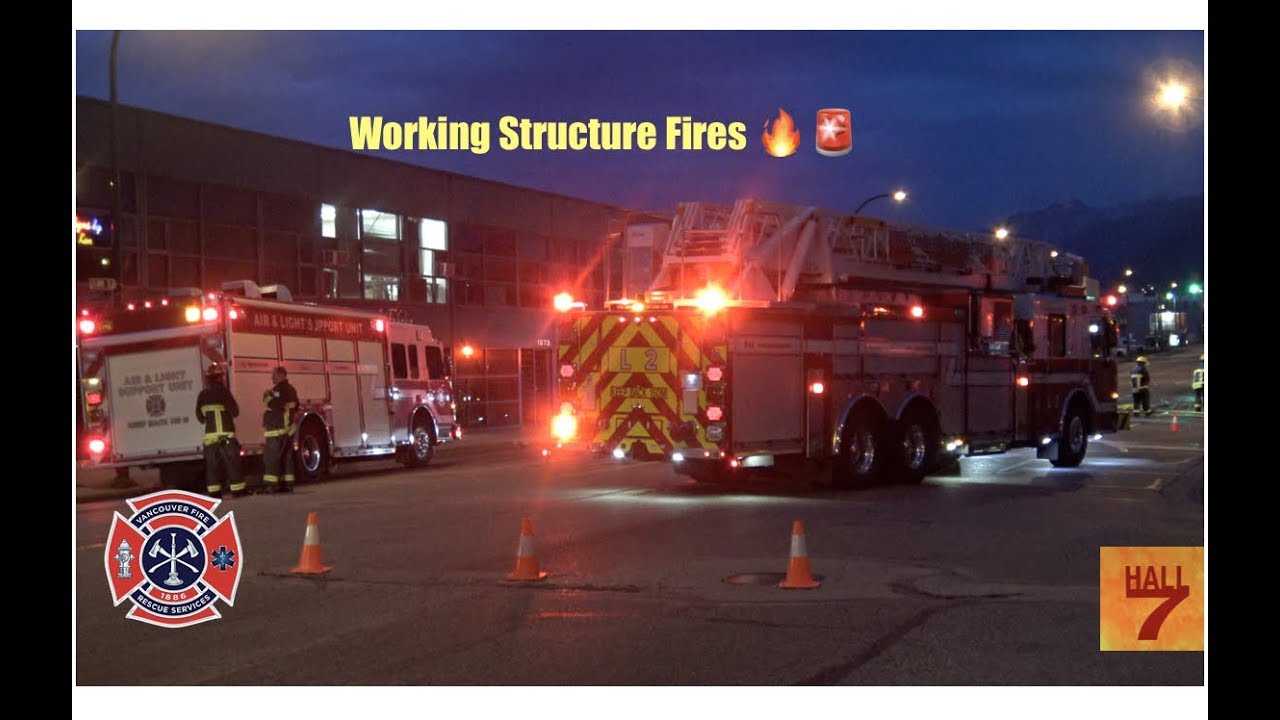 [COLLECTION] Vancouver Firefighters Battling 4 separate Working fires
