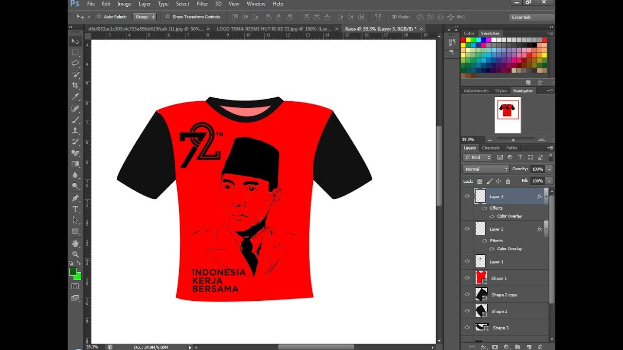 Membuat desain  kaos  17 Agustus di photoshop YouTube 