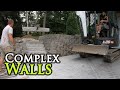 Installing 2 retaining walls with inset granite steps