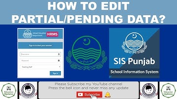 How To Edit Partial/Pending Data 2019 | HRMS Portal | Easy Steps | By Education Updates