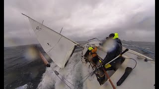 Jibing in 30kts wind and big ocean swells - Express 27 Doublehanded Farallones 2024