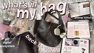 ⭑🎧 what’s in my bag BACK TO SCHOOL 2026 | whimsy digital ecosystem, ipad/ macbook tour...
