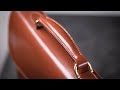 Making a leather briefcase handle out of English Bridle