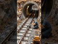 Mini Underground Rail Track Installation | Satisfying Miniature Construction #miniatureworld