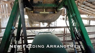 Feeding Hay In The Barn