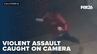 Caught on Camera: Man seen assaulting a homeless man in The Tower District of Fresno