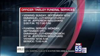 Funeral services announced for Officer Tinsley