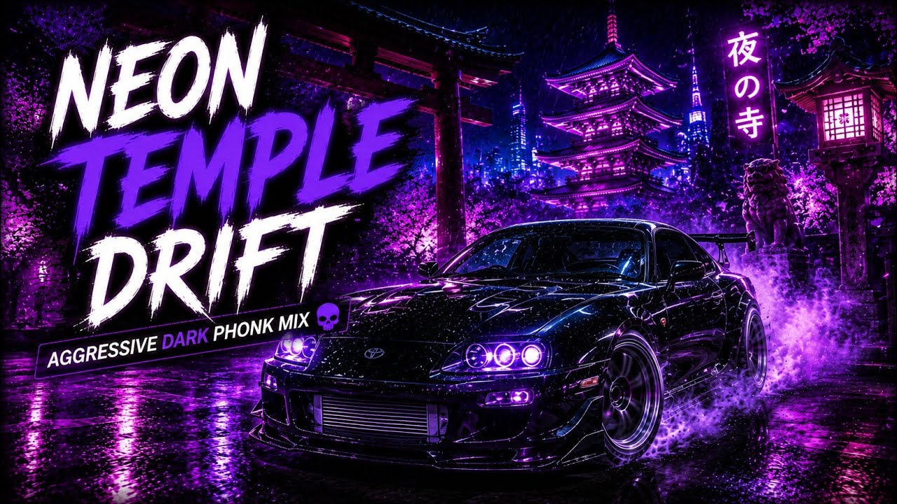 ⛩️ Neon Temple Drift | Aggressive Dark PHONK Mix 💜 | Toyota