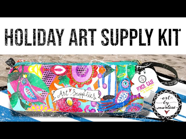 ART BY MARLENE packing art supplies for a holiday. 