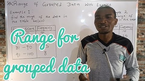 How to find the range of a grouped data