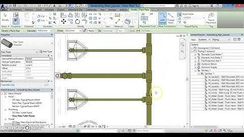 Revit Lesson 09 - Plumbing Systems   Generating The Piping Layout