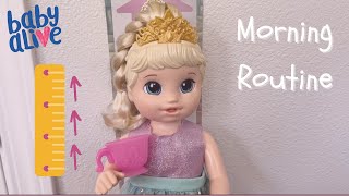 Baby Alive Doll Princess Ellie Grows Up Morning Routine