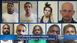 107 People Arrested In Maryland Fugitive Warrant Effort