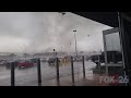 People running from tornado outside Walmart in central Texas