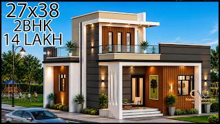 “₹14 लाख में 2BHK House Design With Vastu😲 | 27 X 37 East Facing House Design”