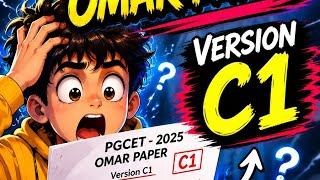 🚨 PGCET 2025 OMR Paper – Version C1 Solutions are Here! 😱🔥