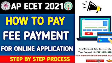 AP ECET 2021 | How to pay fee payment for ecet online application | step by step process | bsd tech