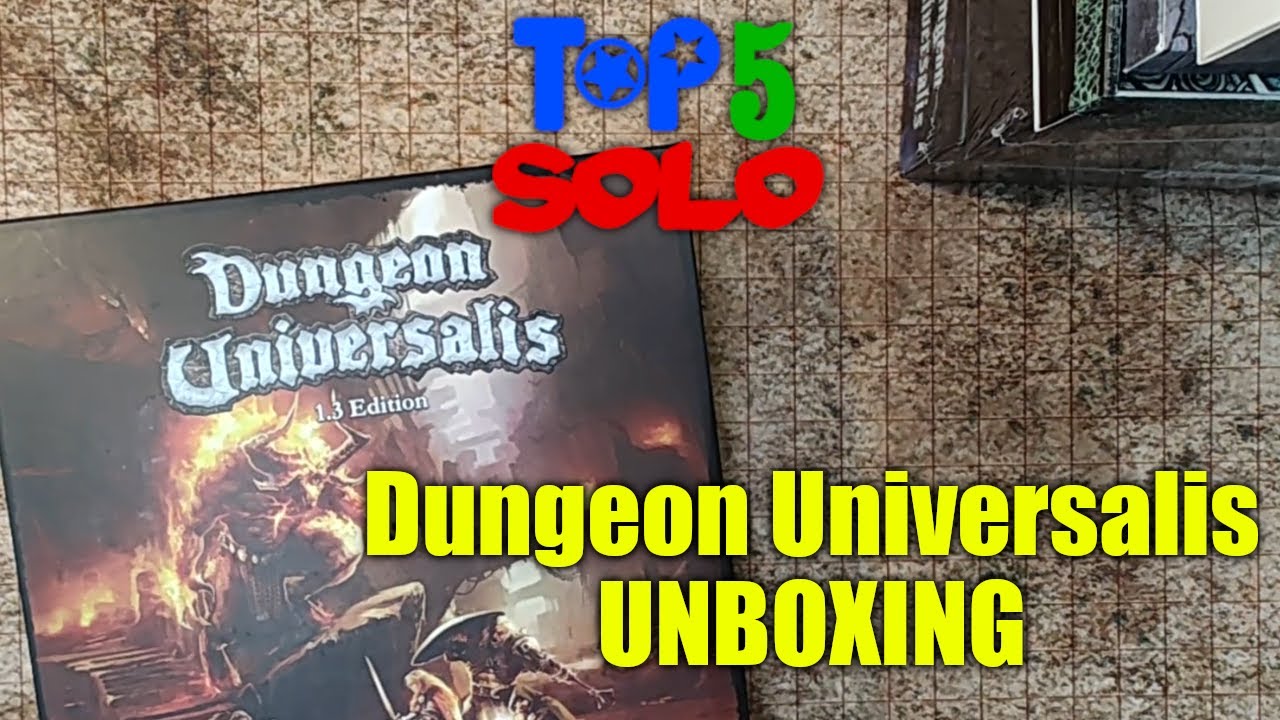 Dungeon Universalis Unboxing | A solid brick of game - YouTube