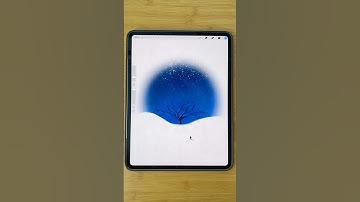Procreate winter landscape tutorial #procreatetutorials #procreate #beginnerarttips