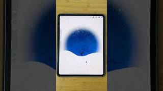 Procreate winter landscape tutorial #procreatetutorials #procreate #beginnerarttips