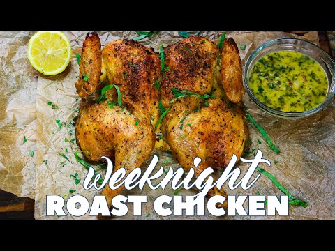 Weeknight Roast Chicken with Garlic and Herb Butter Sauce | Keto & Low-Carb | CarnalDish