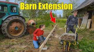 Making Foundation for Barn Extension