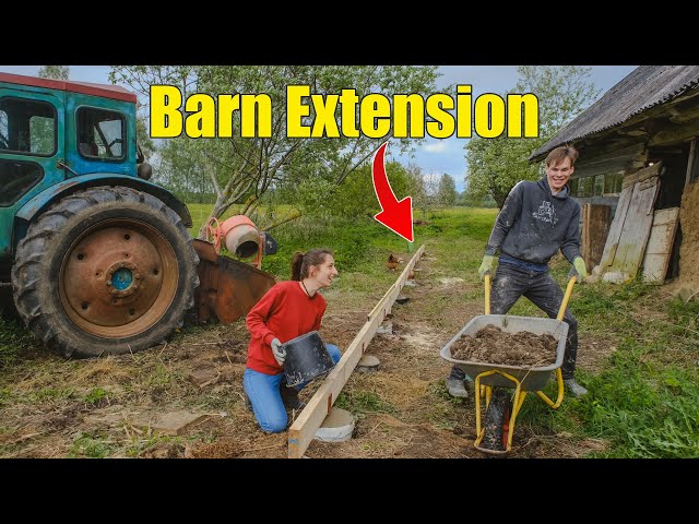 Making Foundation for Barn Extension class=
