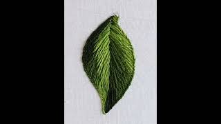 🍃Hand embroidery leaf doodles how to do basic blanket stitches  #embroidery