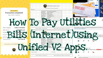 Paano Mag Transact ng Bills Payment(Internet bills)Using Unified V2||Rexci 2.4