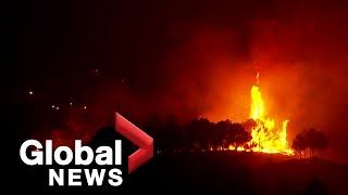 Fierce wildfire in Spain forces 1,500 residents to evacuate homes