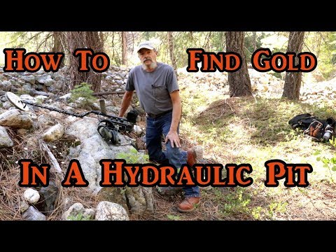 What I look for when detecting a old hydraulic pit to find larger gold.