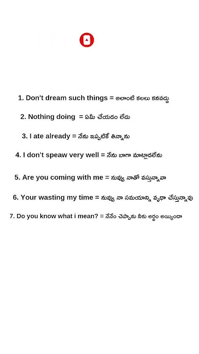 Daily Use Small Sentences In English To Telugu Spoken English daily-use-small-sentences-in-english-learn-english-regular-english