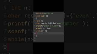 "No if- else,no ternary... still we find Even or odd in C!😧"