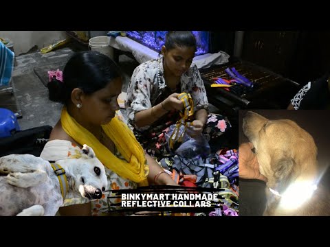 Binkymart Handmade Reflective Collars Buy set of 5 at Rs.190 only !!! - video from Binkymart